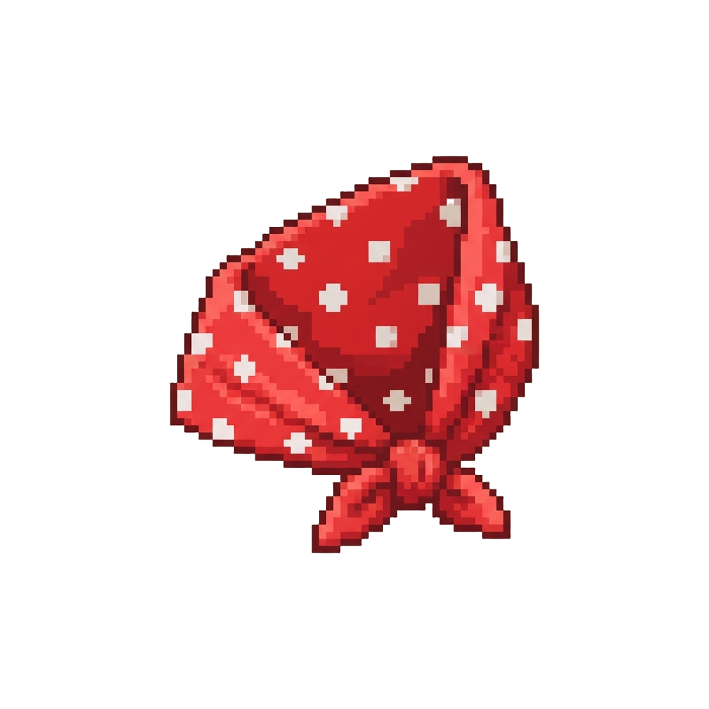 A Bright Red Polka-dot Dog Bandana