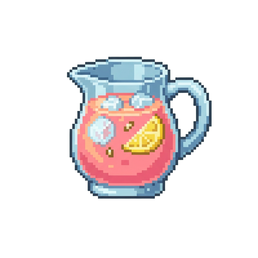 An Icy Pitcher of Pink Lemonade