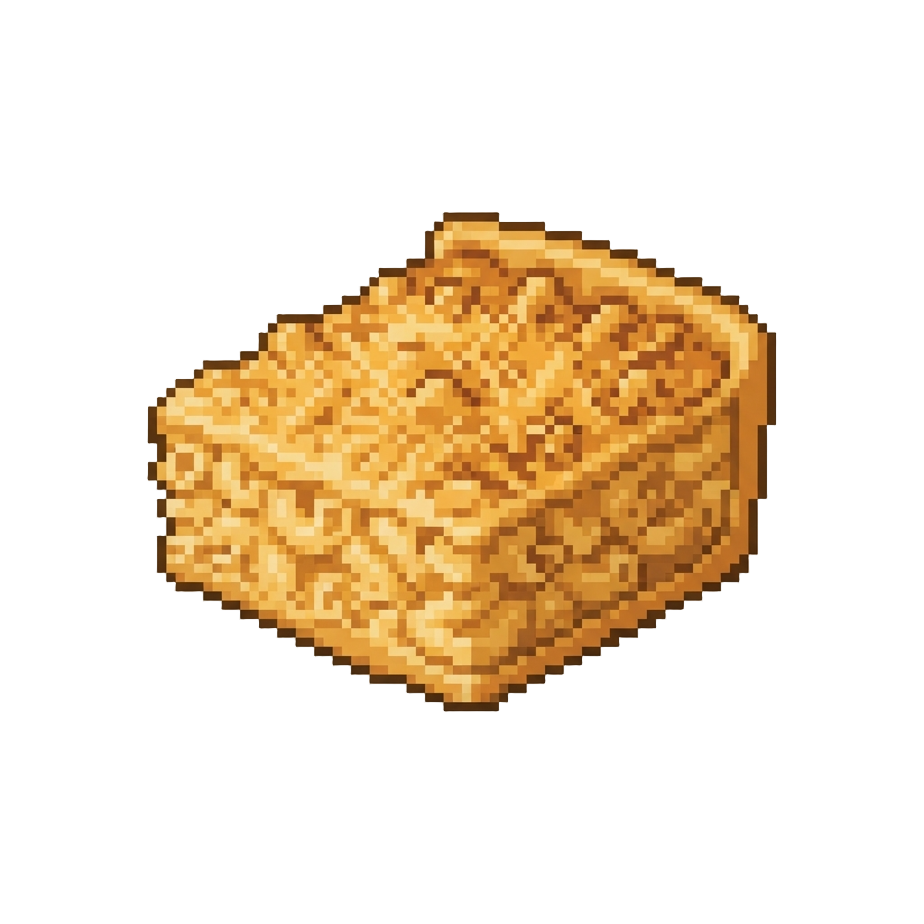 A Giant Golden Baked Macaroni and Cheese Casserole Slice