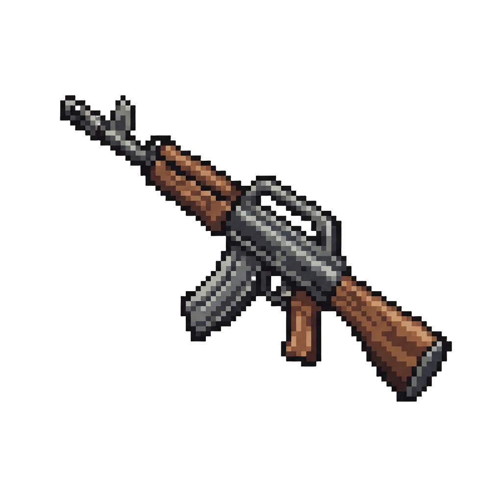 A Basic Wooden Assault Rifle