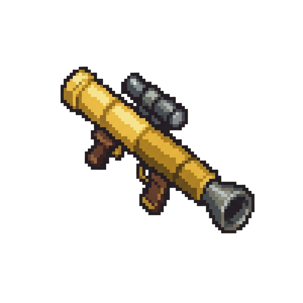 A Shiny Gilded Rocket Launcher