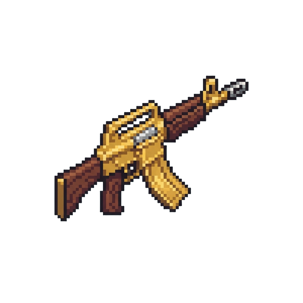 A Custom Gold-plated Assault Rifle