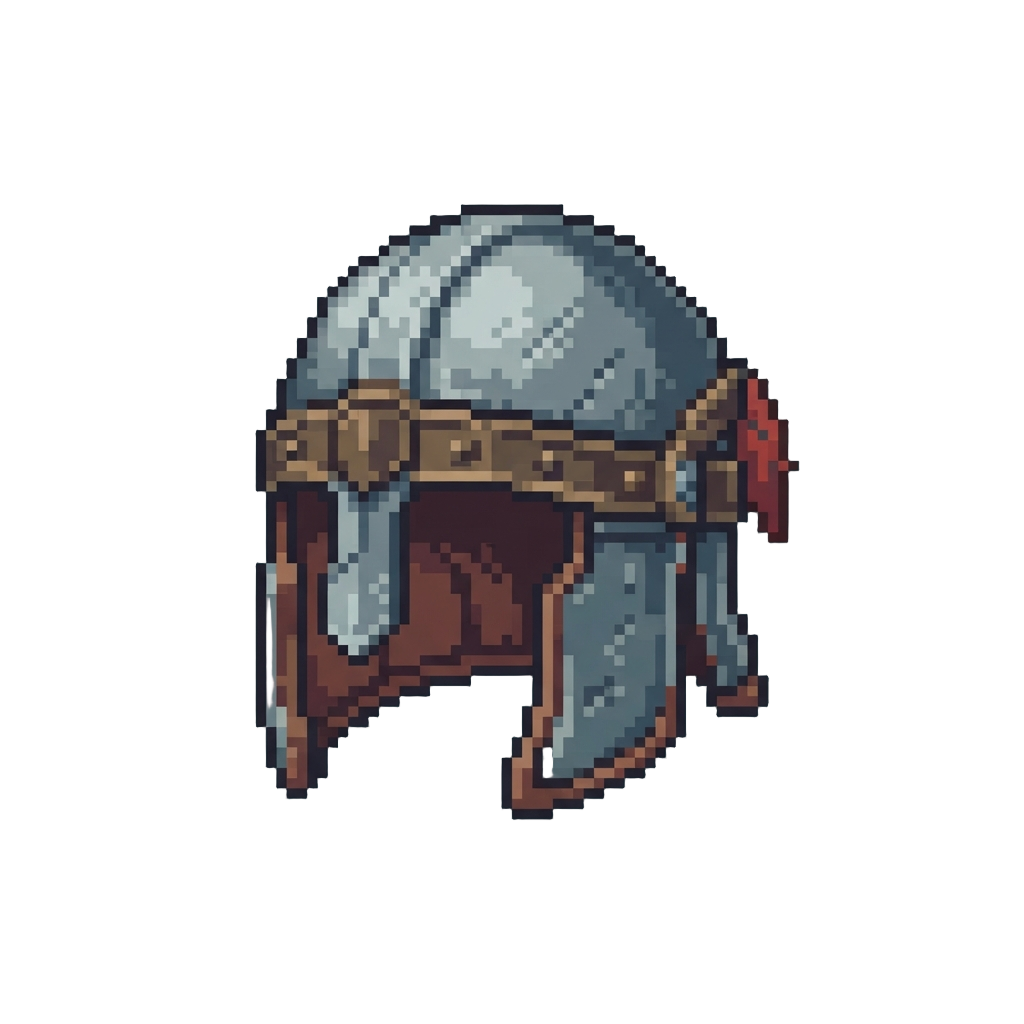 A Worn Standard Helmet