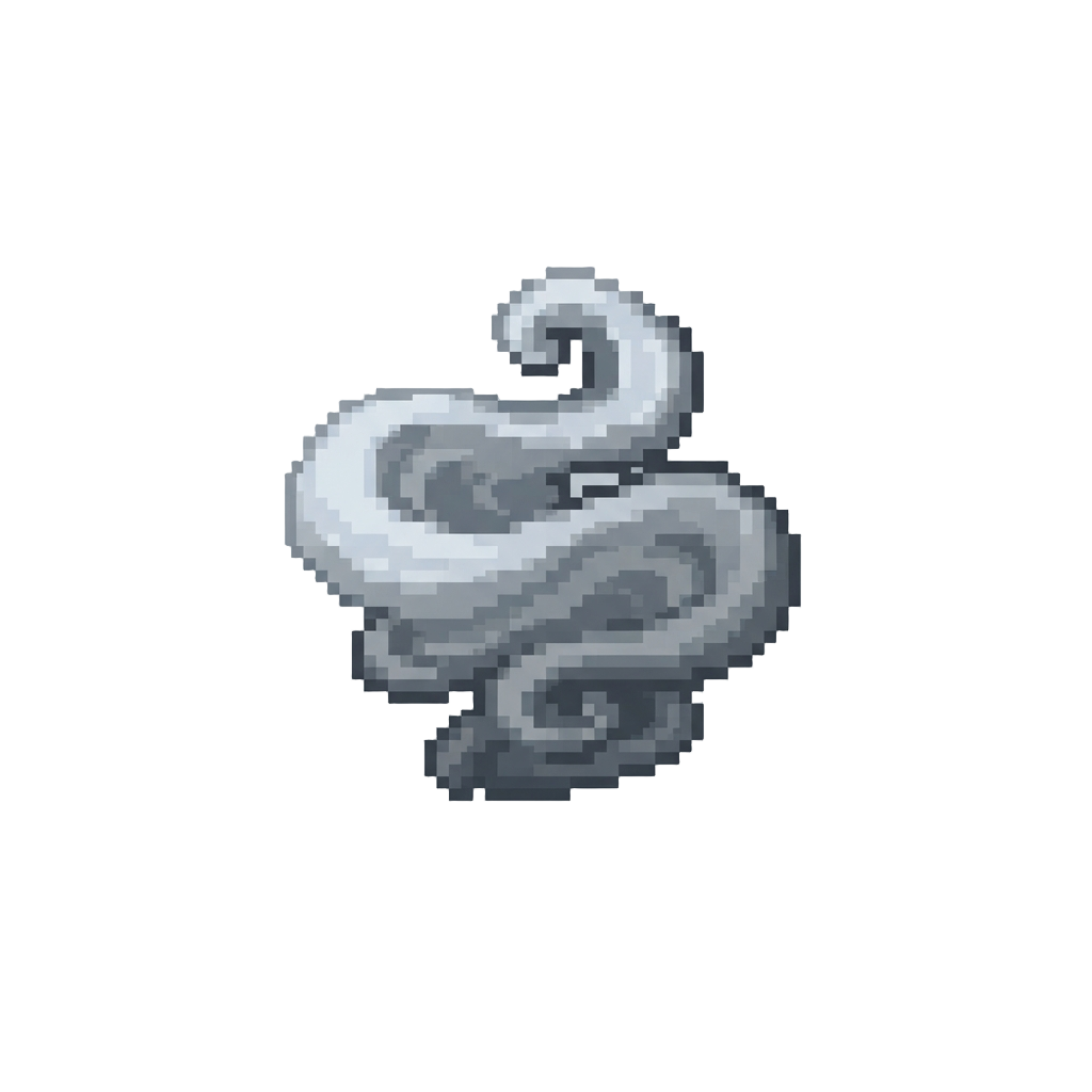 A Cloud of Swirling Grey Mountain Mist