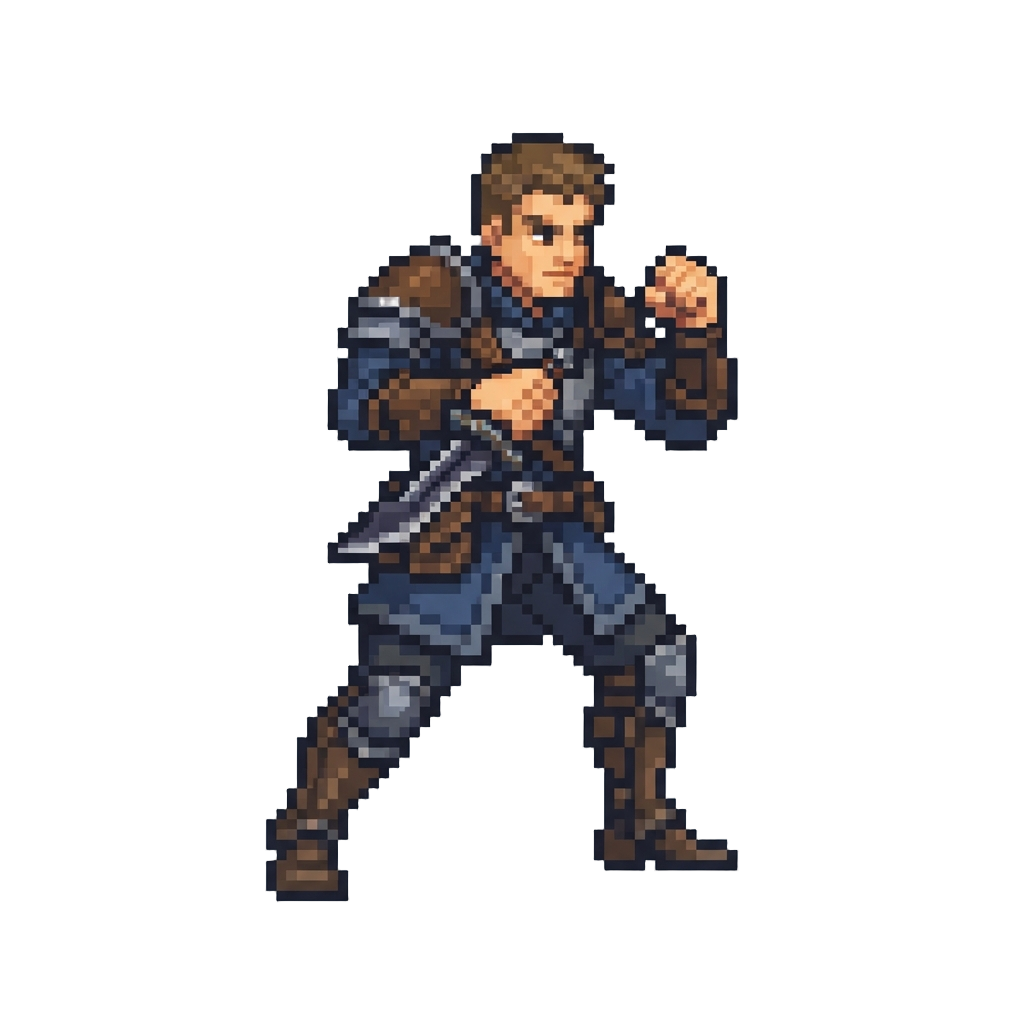 A Stoic Reverse-grip Guard Stance