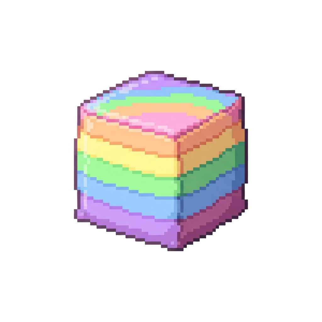 A Giant Rainbow Marshmallow Cushion