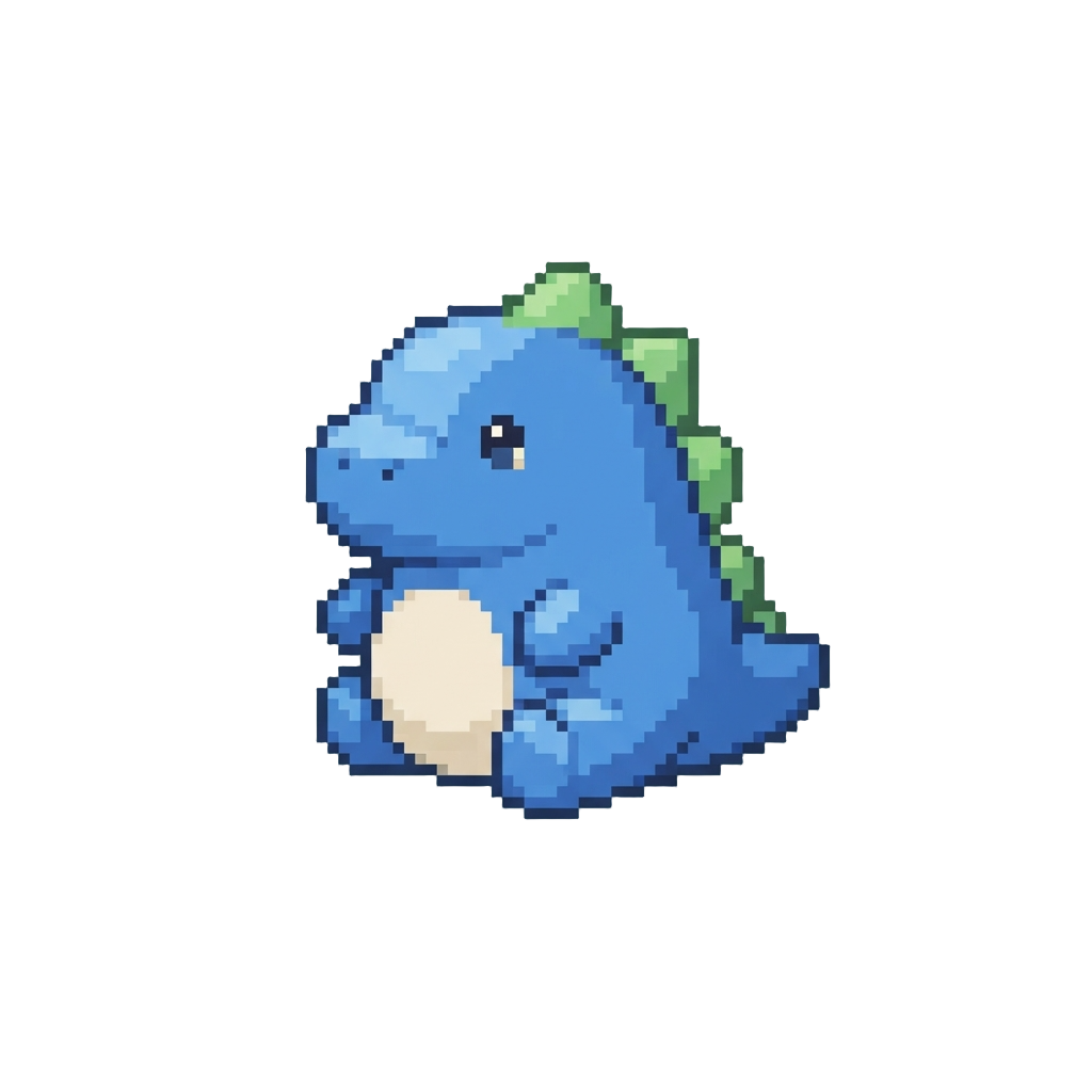 A Chubby Blue Dinosaur Pillow