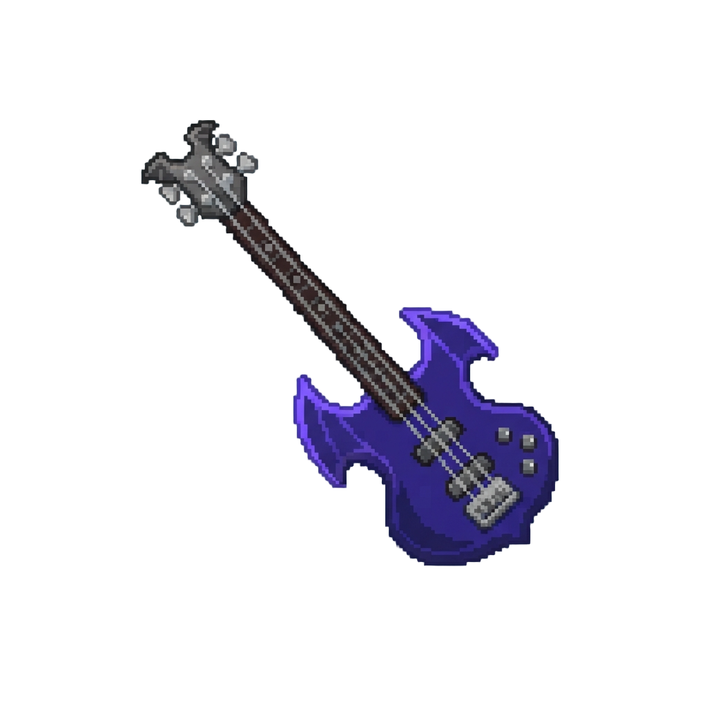 A Bat-winged Gothic Bass Guitar