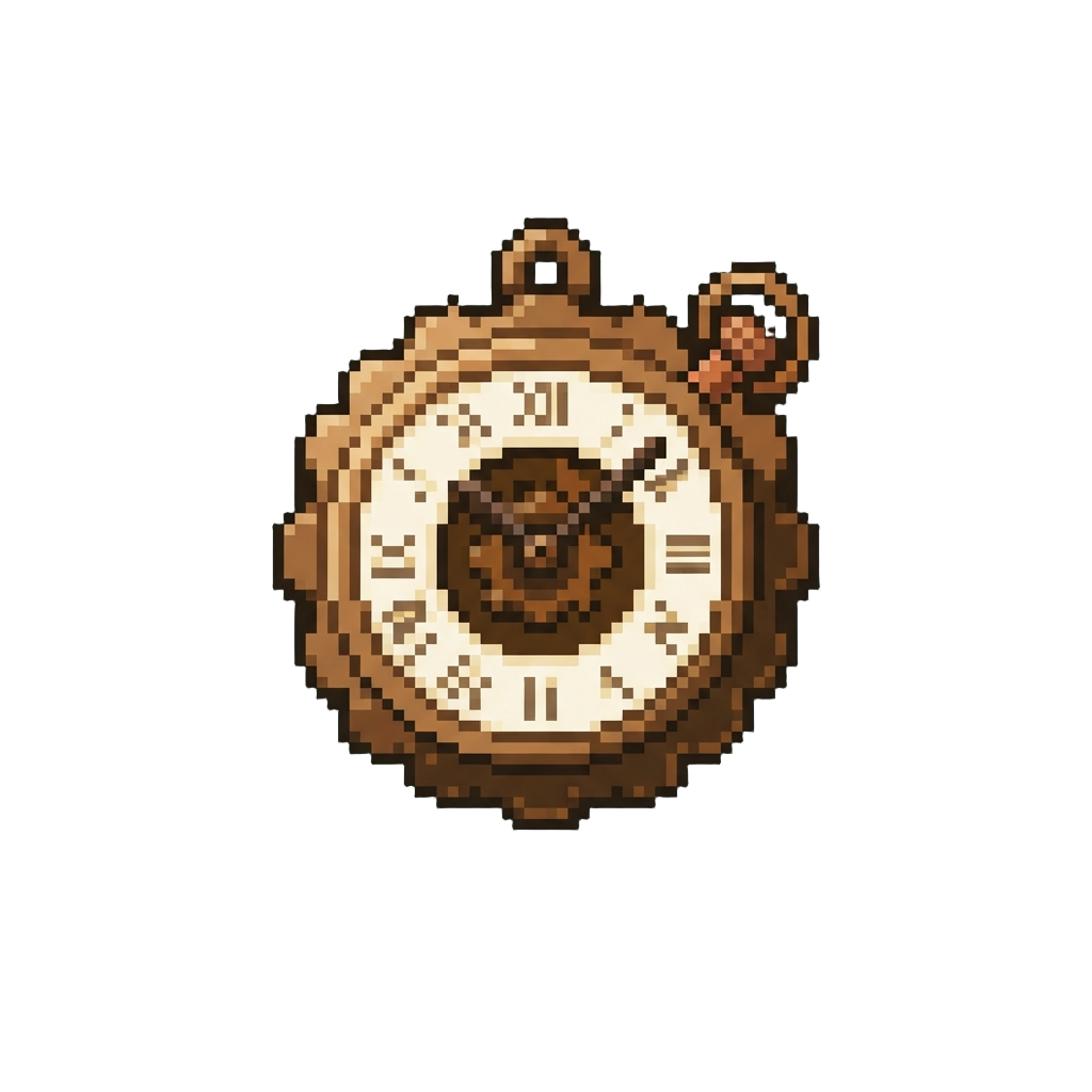 A Bronze Clock Badge