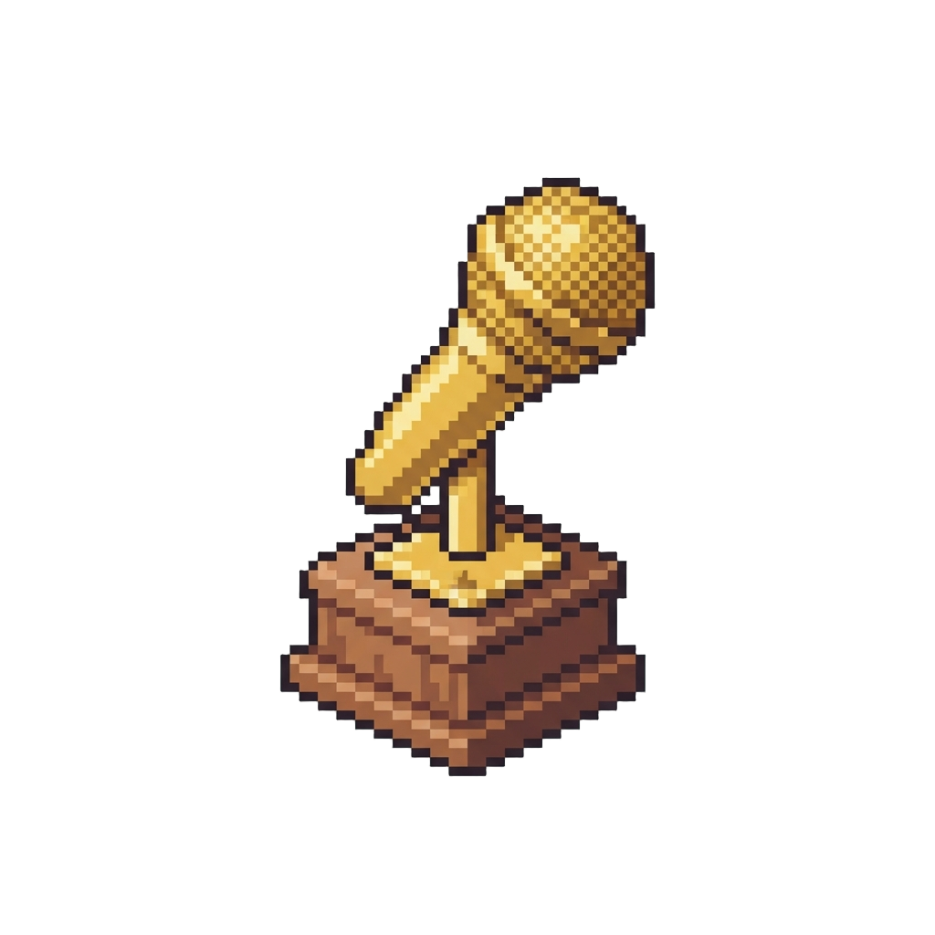 A Toy Microphone Trophy