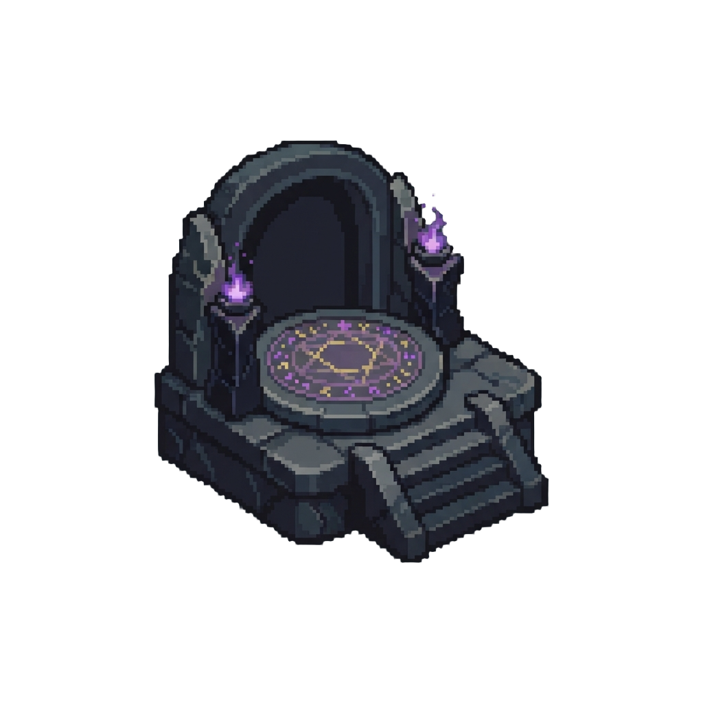 A Dark Mysterious Sorcery Temple Stage