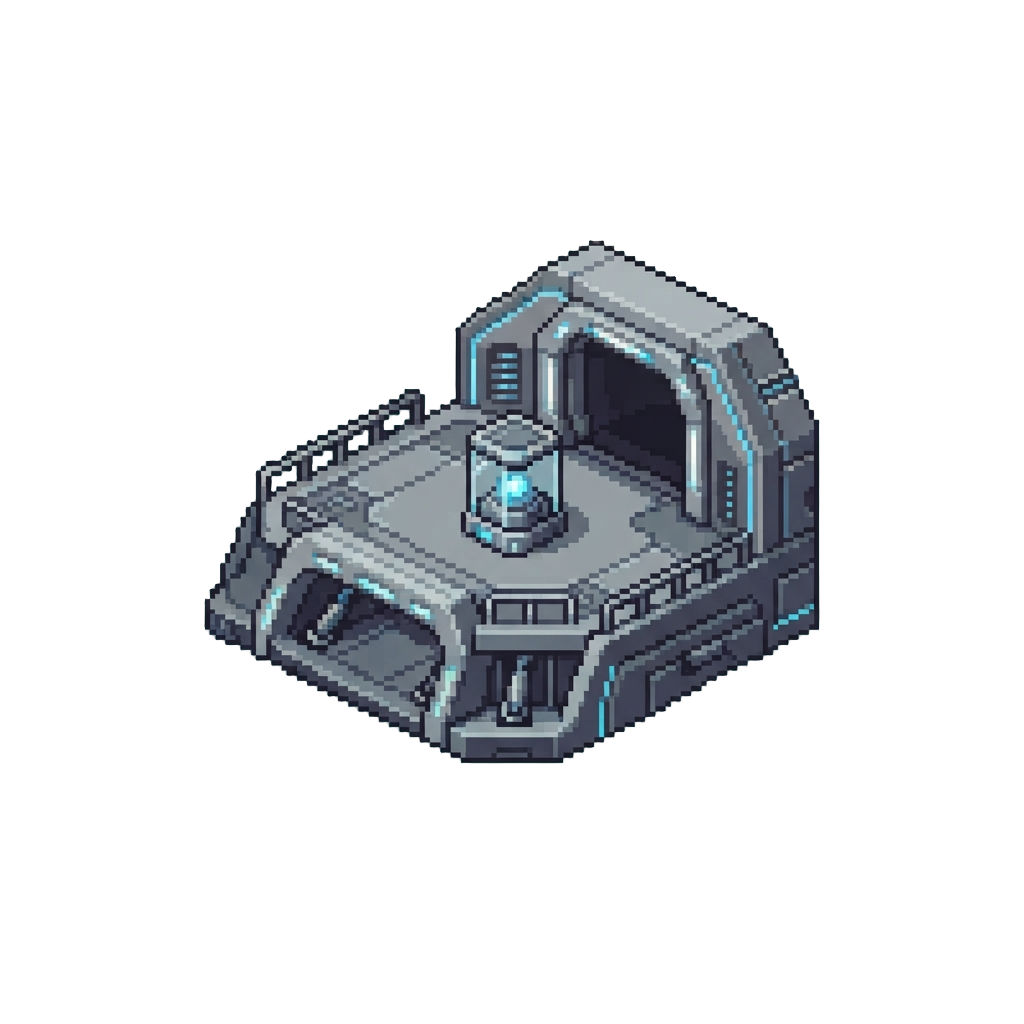A High-tech Cybernetic Hangar Stage