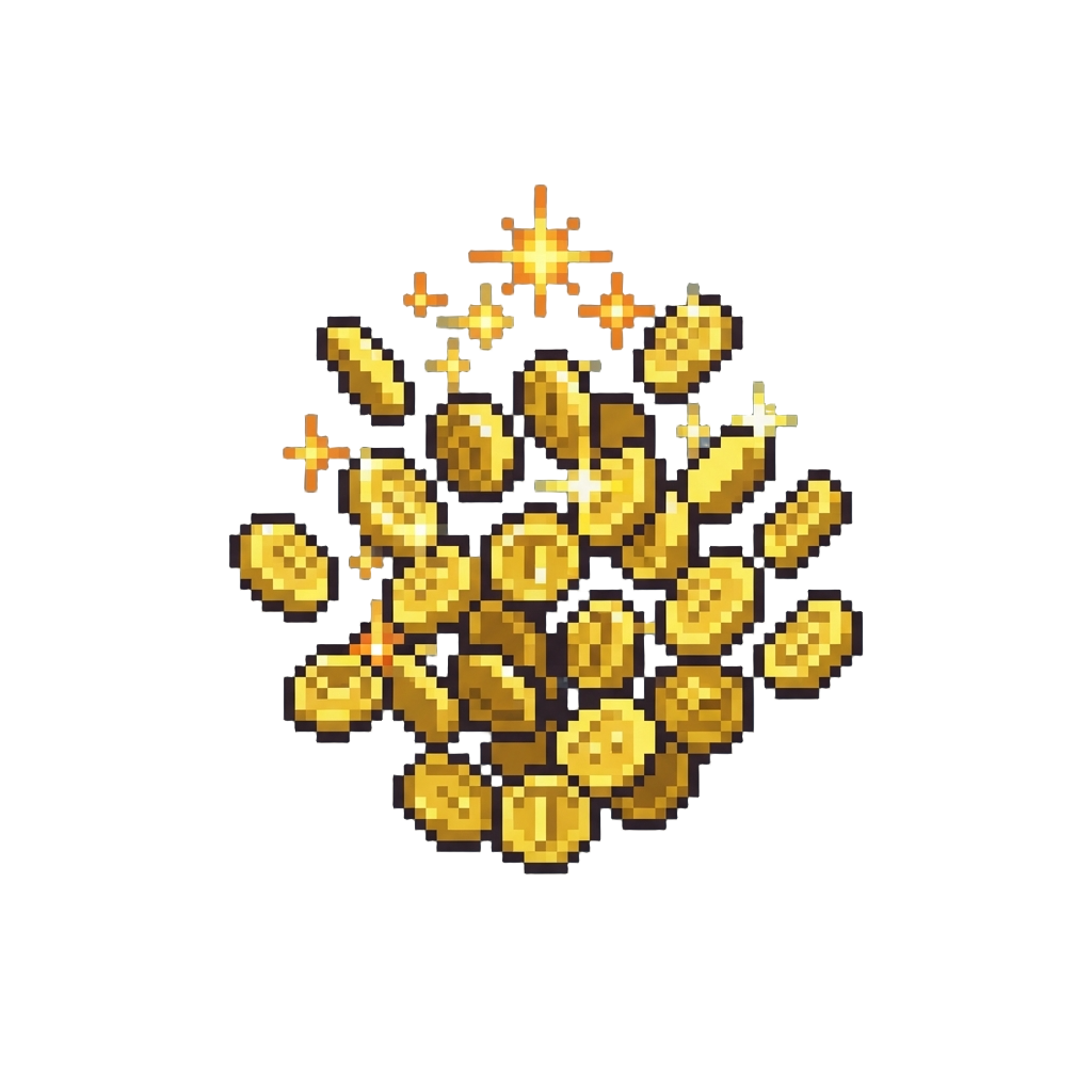 A Sparkling Arcade Coin Shower Explosion