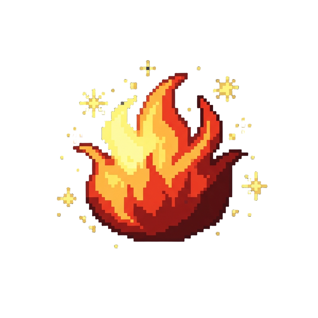A Fiery Explosion Burst with Victory Sparks
