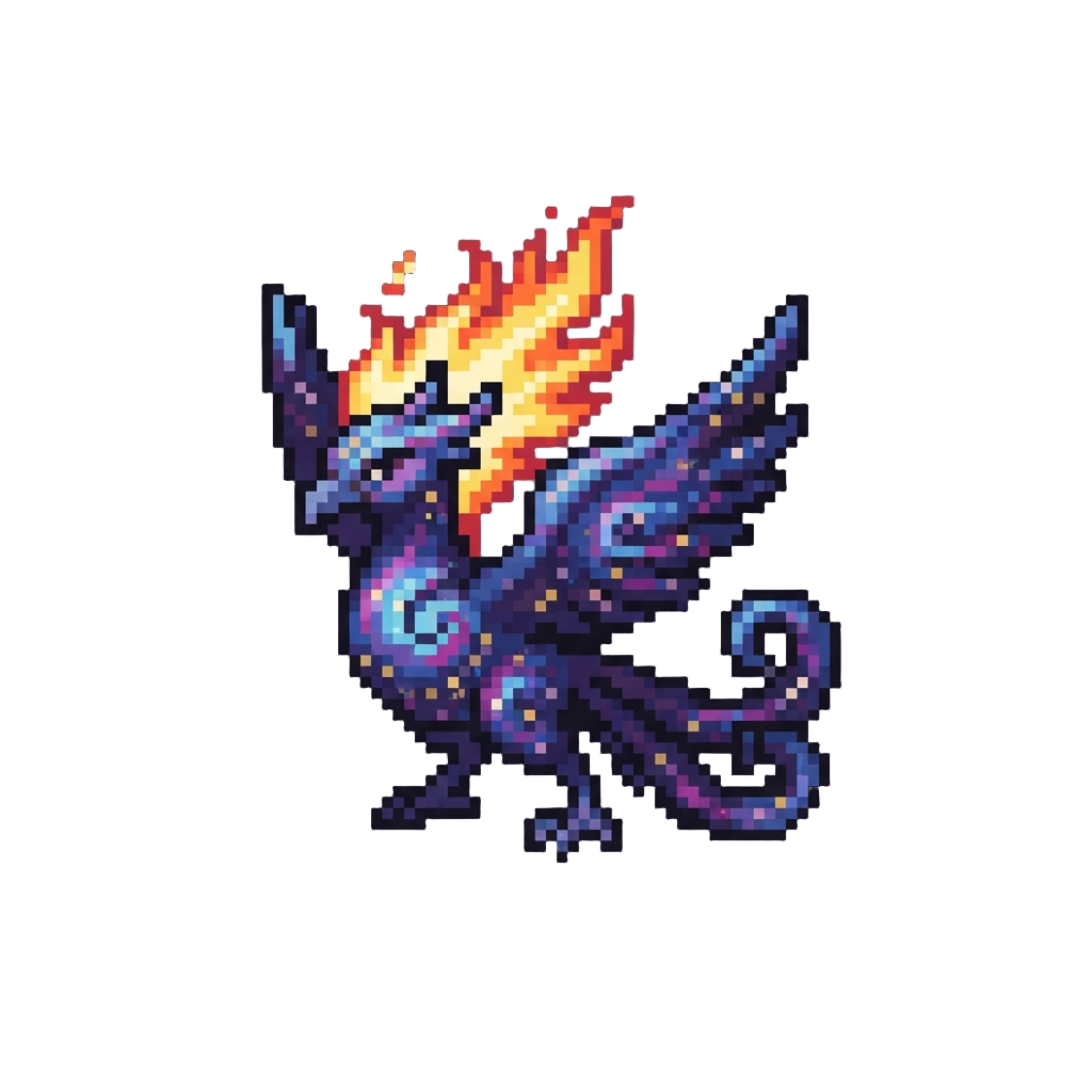 A Cosmic Nebula-swirled Phoenix Chimera with Flaming Plume