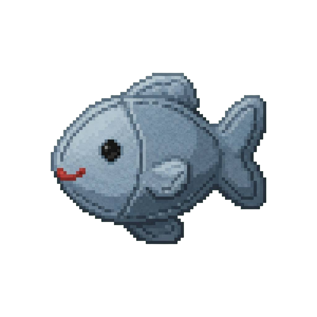 A Small Felt Crinkle Fish