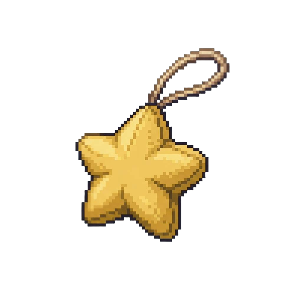 A Tiny Plush Star on a String