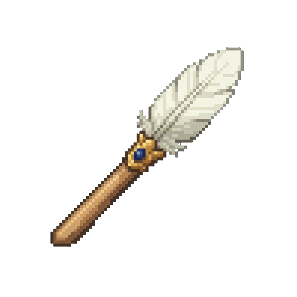 A Miniature Feather Wand
