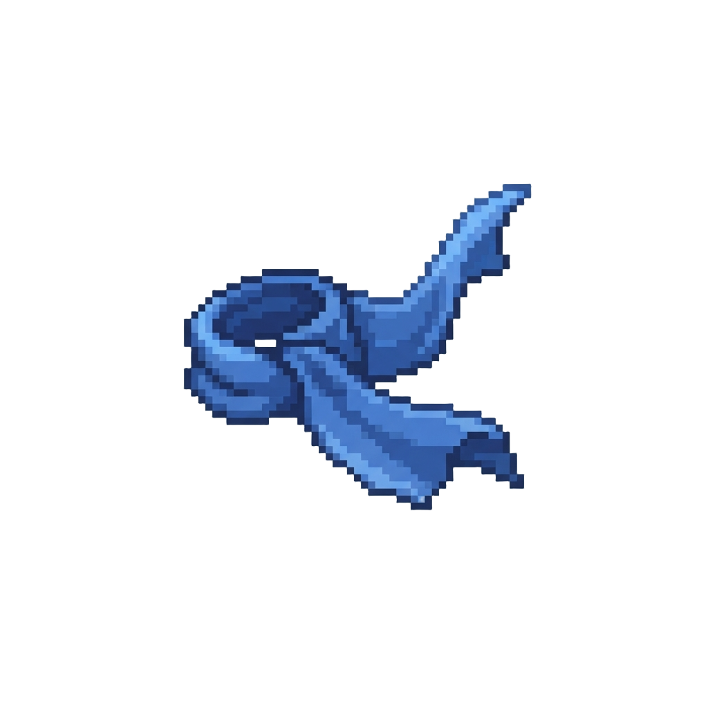 A Sleek Silk Scarf Waving Behind