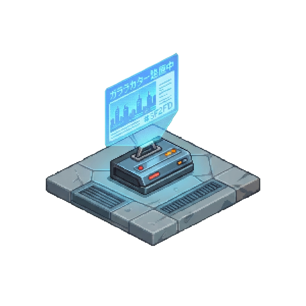A Futuristic City Sidewalk Holding a Holographic Newspaper