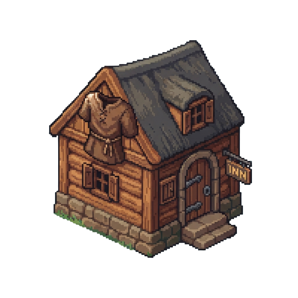 A Medieval Tavern Wearing a Simple Peasant Tunic