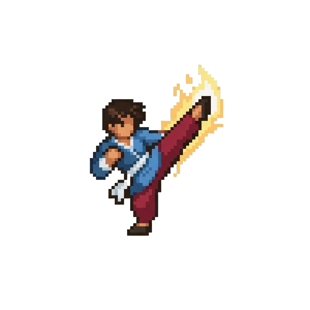 A Dazzling High-kick Pointer Pose