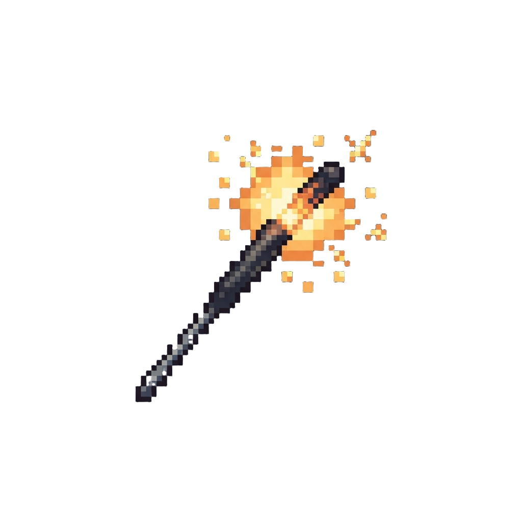 A Tiny Glowing Sparkler That Softly Crackles