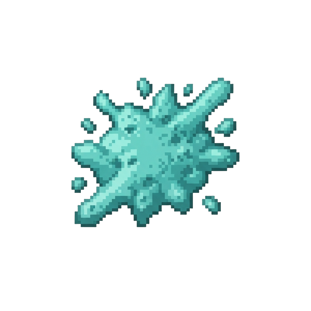 Heavy Turquoise Foam Splatter