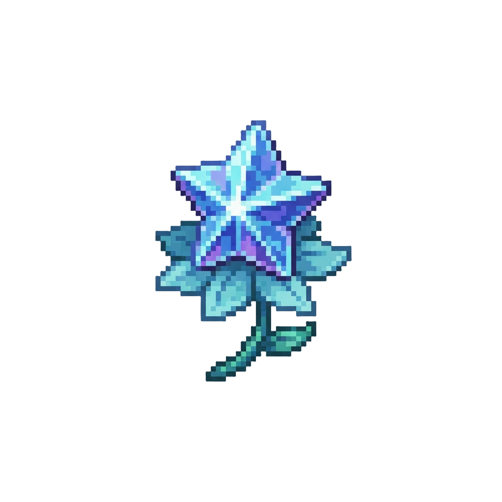 A Shimmering Crystal Star Blossom