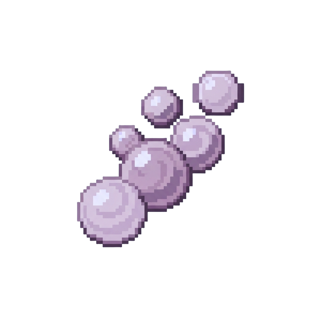 A Gentle Stream of Floating Lavender Bubbles