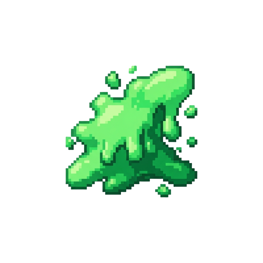 Neon Green Toxic Goo Splatter