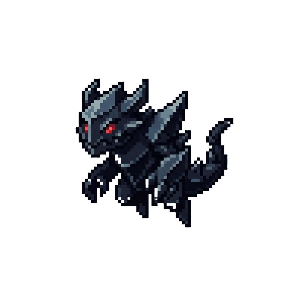 A Sharp Obsidian Shadow Creature