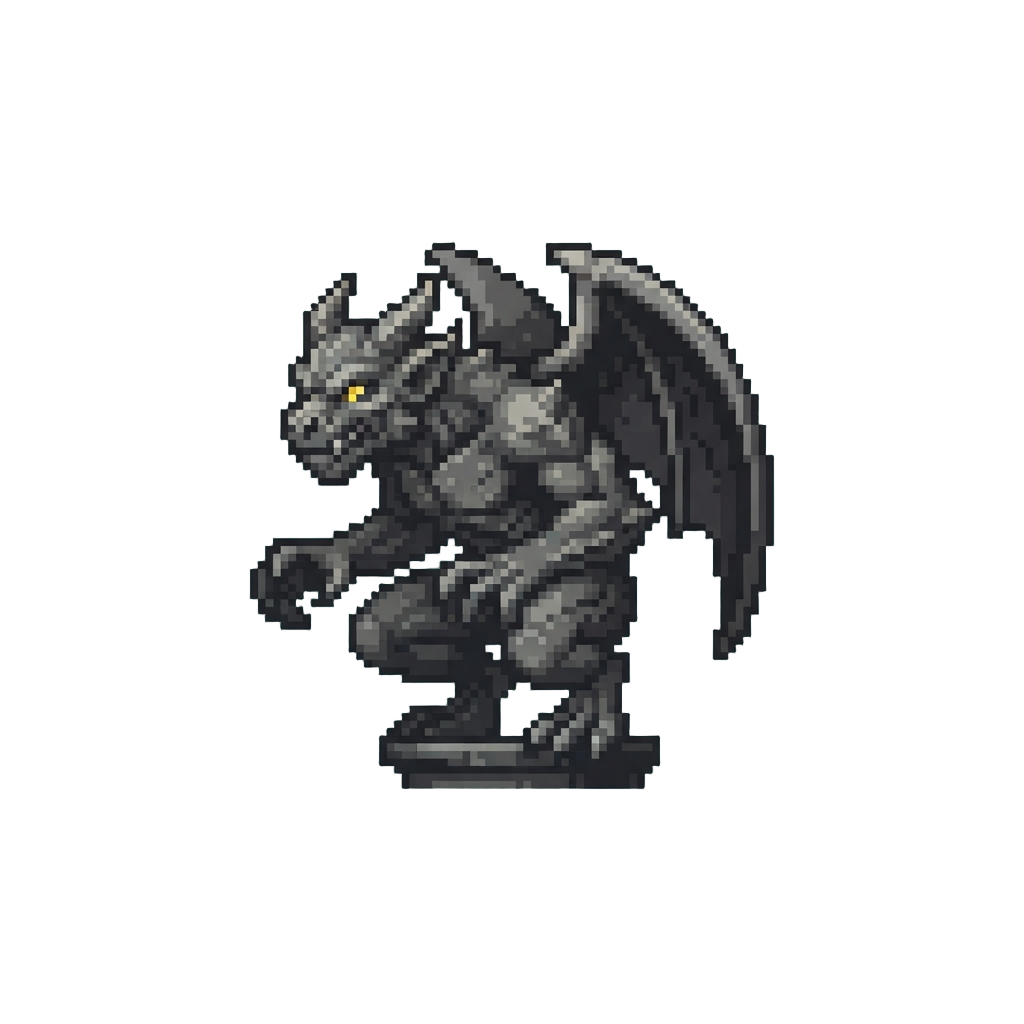 A Ferocious Stone Gargoyle Titan