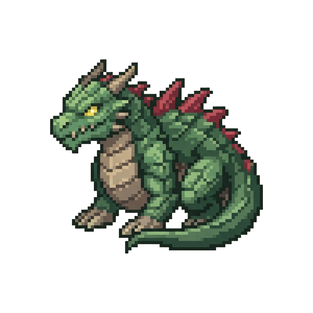 A Giant Scaly Kaiju Dragon