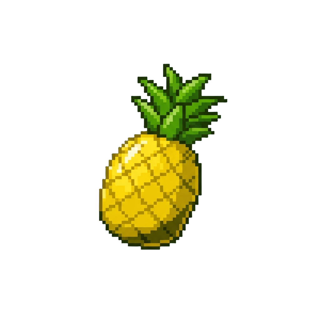 A Lone Floating Plastic Pineapple