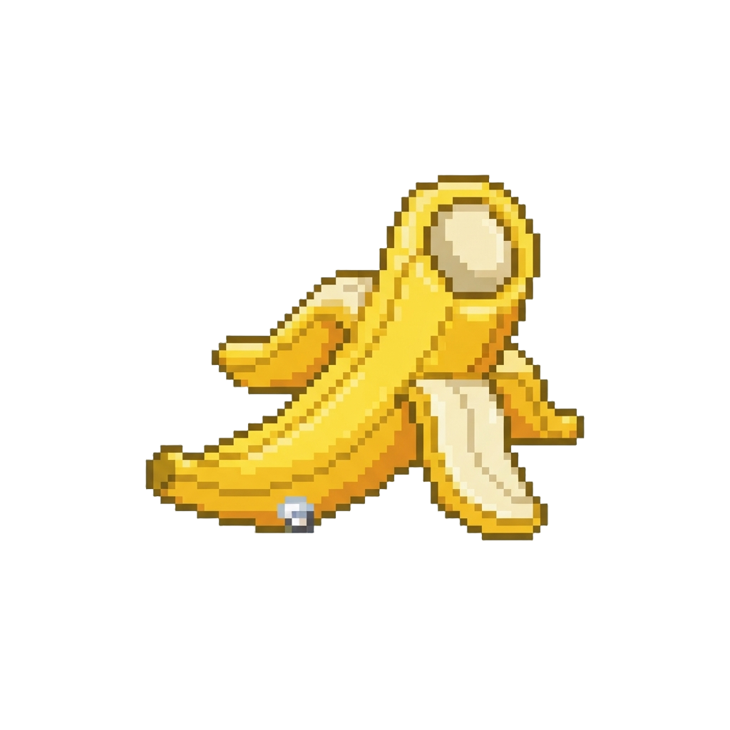A Floating Banana Peel Inflatable