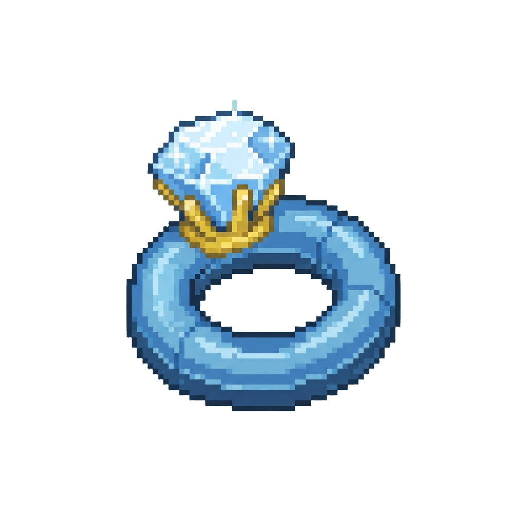 A Sparkling Diamond-ring Pool Float