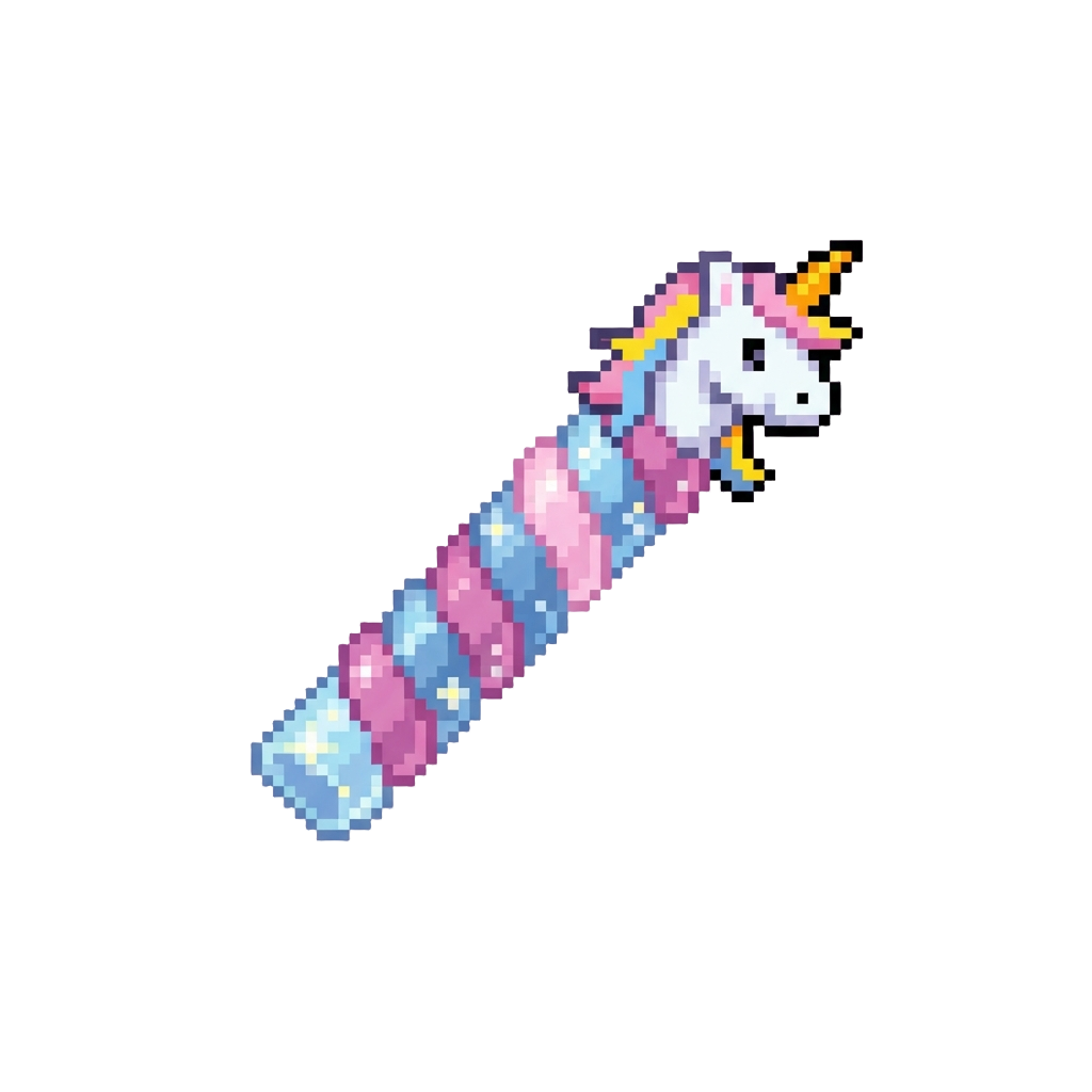 A Sparkling Mini Unicorn Straw