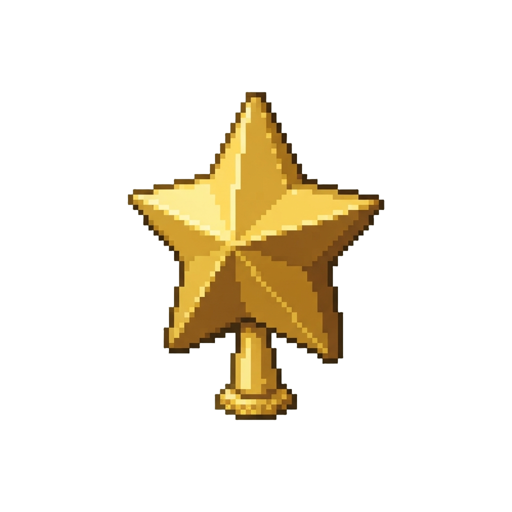 A Golden Edible Star Topper