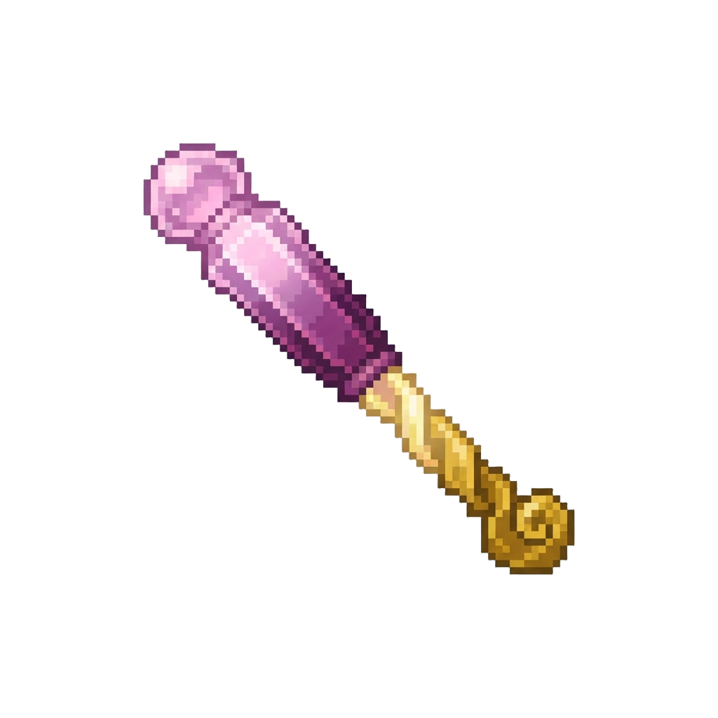 A Glowing Crystal Candy Stirrer