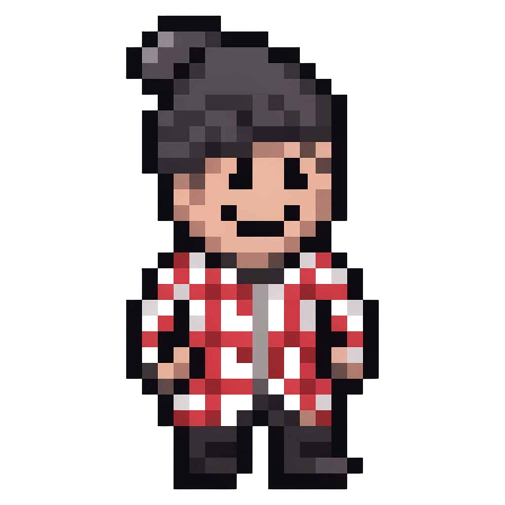 A Charming Flannel-shirted Lumberjack Hero Playfully Tipping a Knit Beanie with a Wink