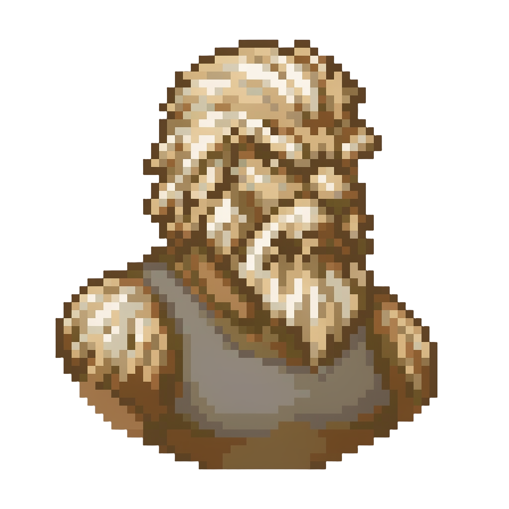 A Grizzled Brown Wolfman with Wild Bristling Whiskers