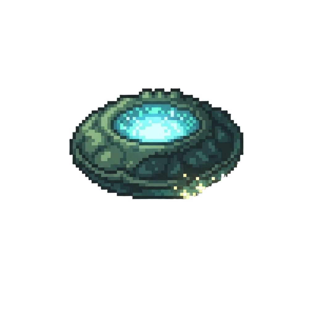 A Bio-luminescent Organic Saucer Dripping Glowing Stardust