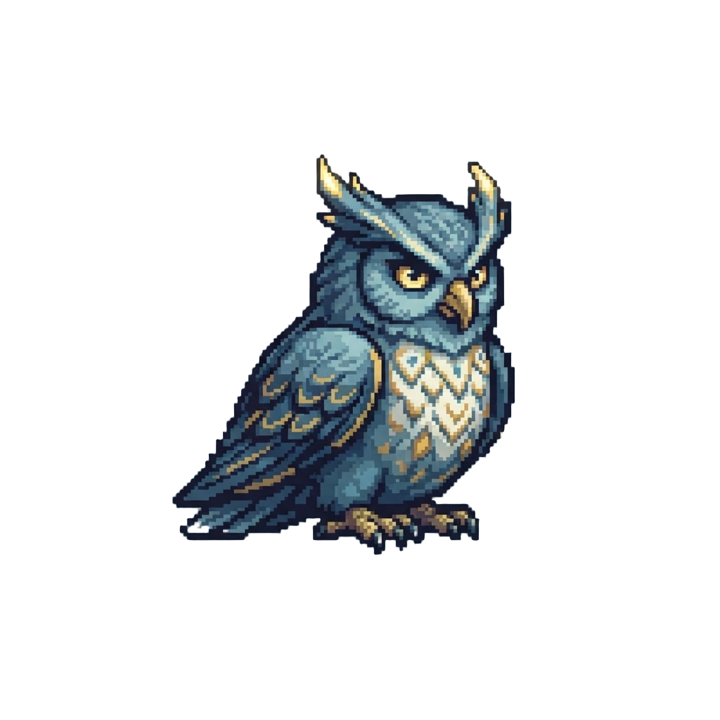 A Majestic Elder Spirit Owl Trailing Stardust