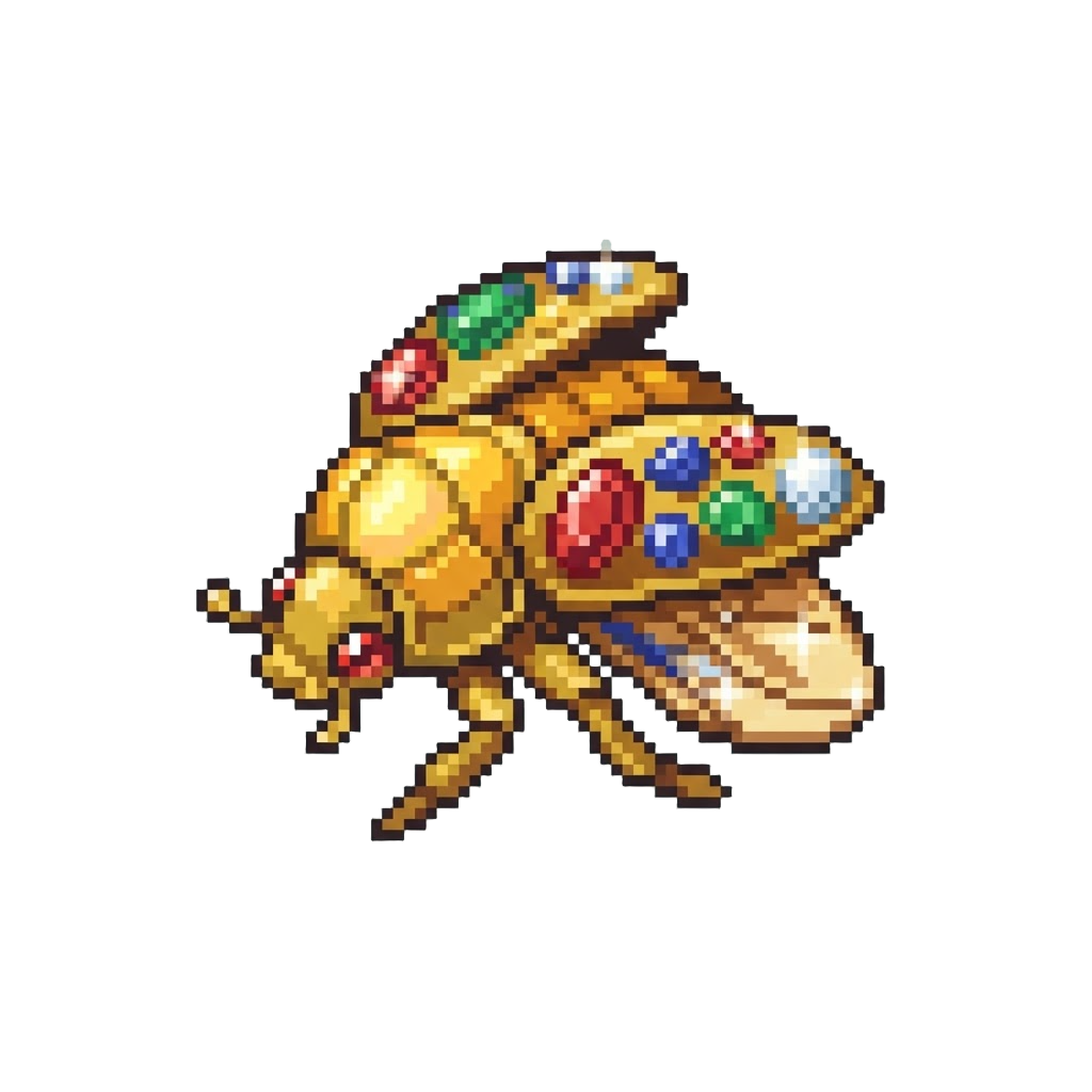 A Giant Dazzling Solar Beetle with Jewel-encrusted Wings