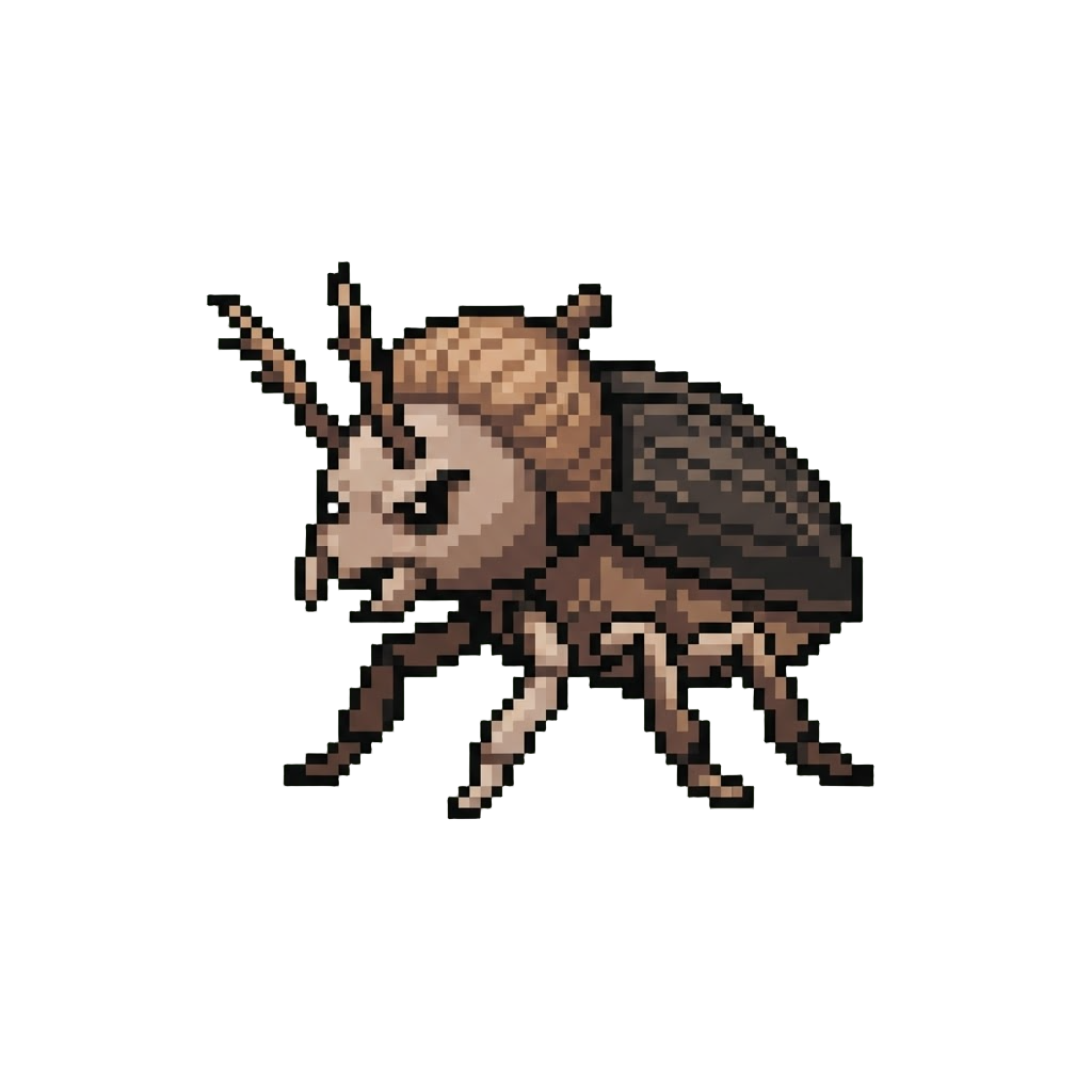A Giant Angry Acorn Beetle Stomping Near @image1