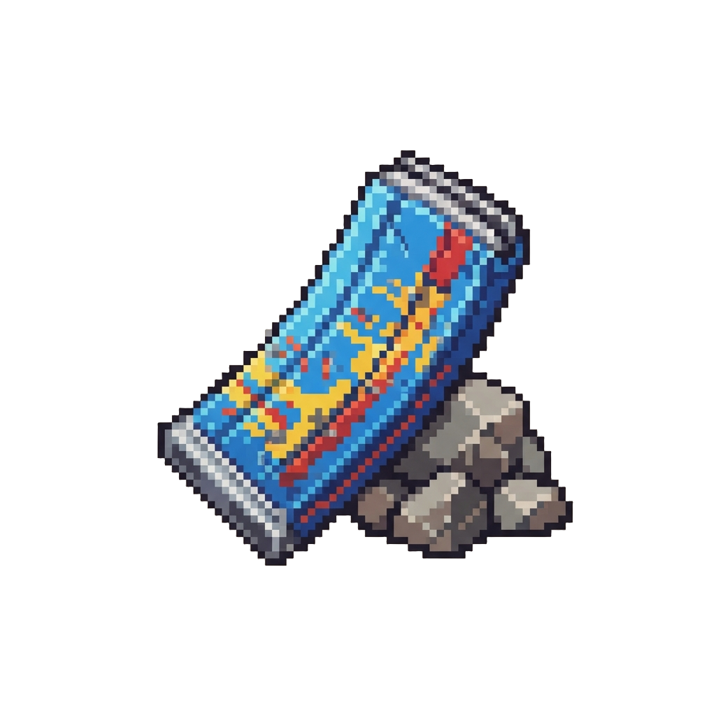 A Brightly Painted Magazine Clinking Against Rocks