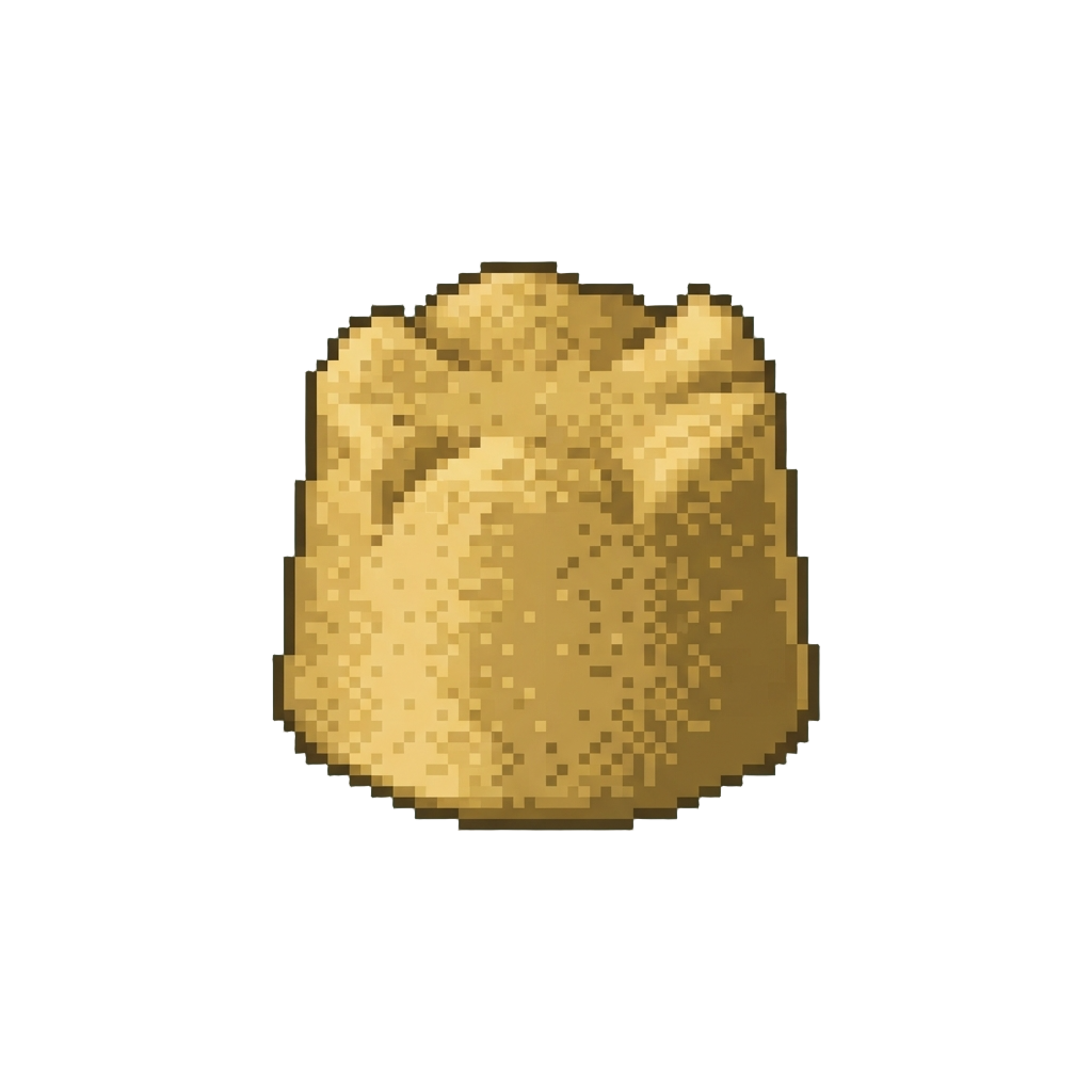 A Golden Kinetic Sand Pod