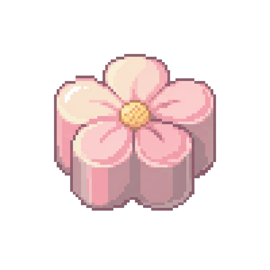 A Pastel Flower-shaped Wax Mold