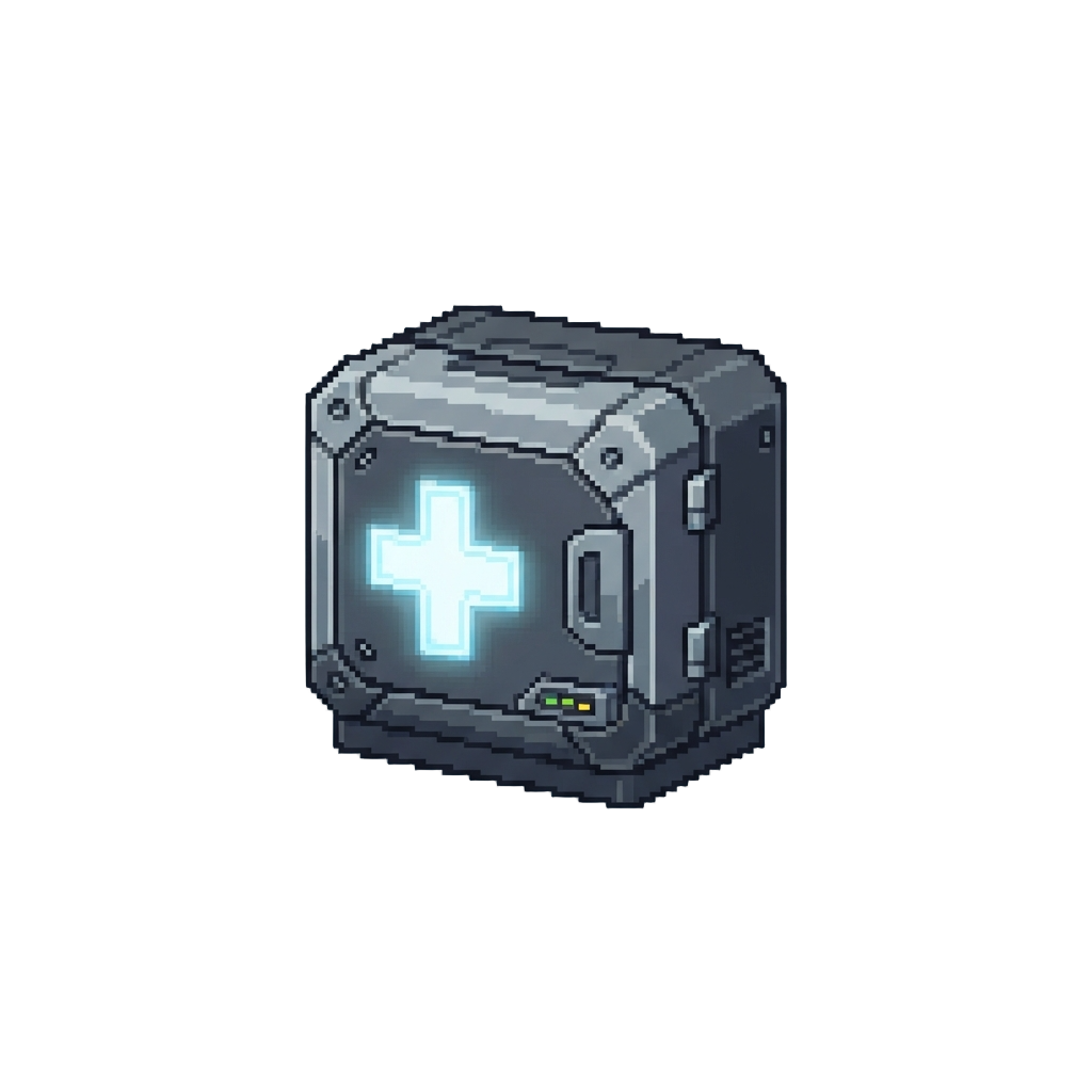 A High-tech Glowing Cross Medkit